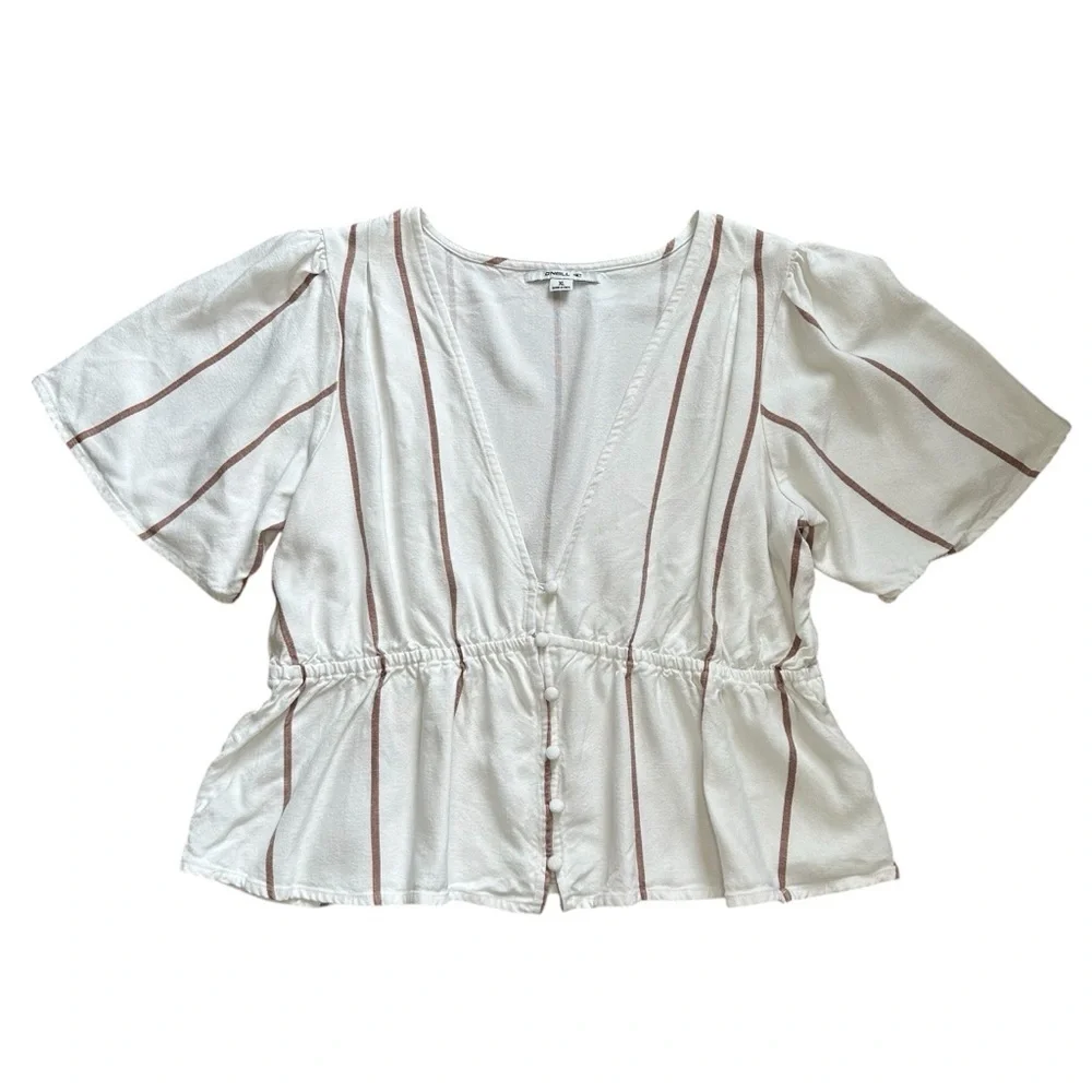 O’Neill Wes V-Neck Blouse – Women’s Size XL - Picture 2 of 9